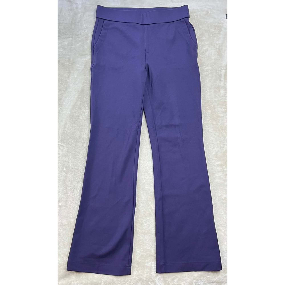 EUC Counterparts Womens Purple Bootcut Pull On Dress Pants Ponte Knit Size Small